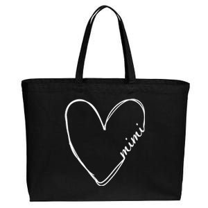 Announcement Grandparents New Mimi Heart Cotton Canvas Jumbo Tote