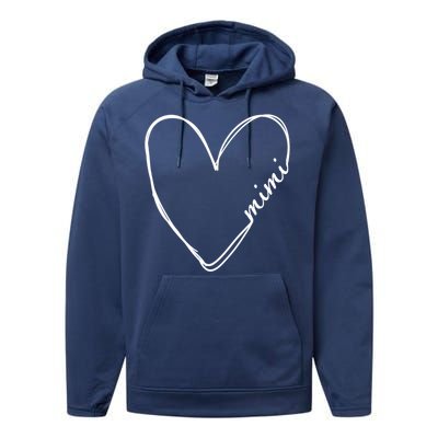 Announcement Grandparents New Mimi Heart Performance Fleece Hoodie