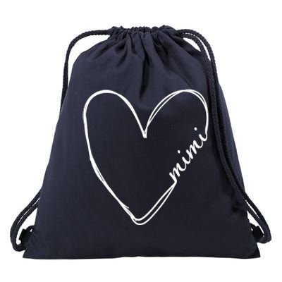 Announcement Grandparents New Mimi Heart Drawstring Bag