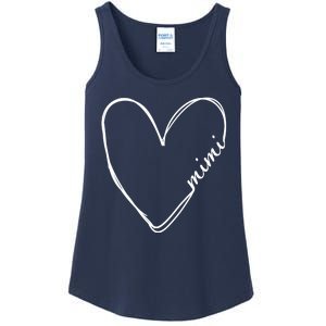 Announcement Grandparents New Mimi Heart Ladies Essential Tank