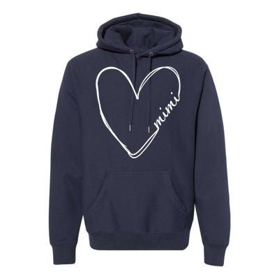 Announcement Grandparents New Mimi Heart Premium Hoodie