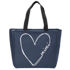 Announcement Grandparents New Mimi Heart Zip Tote Bag