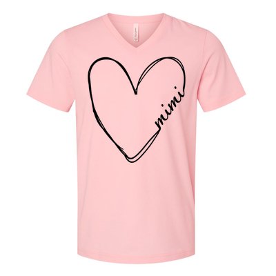 Announcement Grandparents New Mimi Heart V-Neck T-Shirt