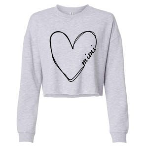 Announcement Grandparents New Mimi Heart Cropped Pullover Crew