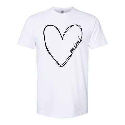 Announcement Grandparents New Mimi Heart Softstyle CVC T-Shirt