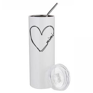 Announcement Grandparents New Mimi Heart Stainless Steel Tumbler