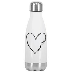 Announcement Grandparents New Mimi Heart Stainless Steel Insulated Water Bottle