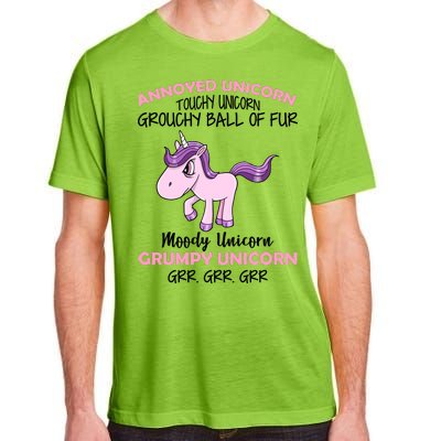 Annoyed Unicorn Funny Adult ChromaSoft Performance T-Shirt