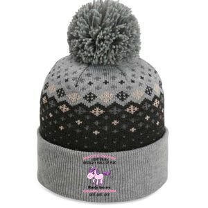 Annoyed Unicorn Funny The Baniff Cuffed Pom Beanie