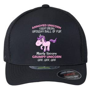 Annoyed Unicorn Funny Flexfit Unipanel Trucker Cap