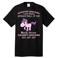 Annoyed Unicorn Funny Tall T-Shirt