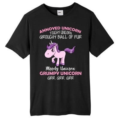 Annoyed Unicorn Funny Tall Fusion ChromaSoft Performance T-Shirt