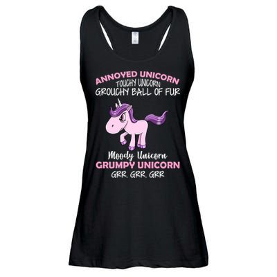 Annoyed Unicorn Funny Ladies Essential Flowy Tank