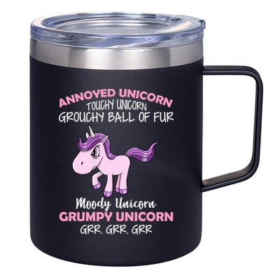 Annoyed Unicorn Funny 12oz Stainless Steel Coffee Mug