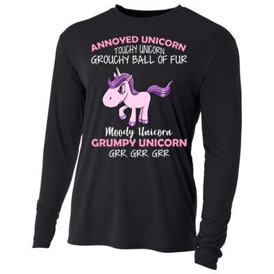 Annoyed Unicorn Funny Cooling Performance Long Sleeve Crew