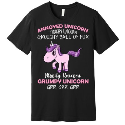 Annoyed Unicorn Funny Premium T-Shirt