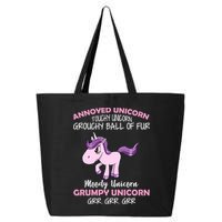 Annoyed Unicorn Funny 25L Jumbo Tote