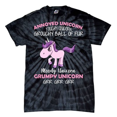 Annoyed Unicorn Funny Tie-Dye T-Shirt