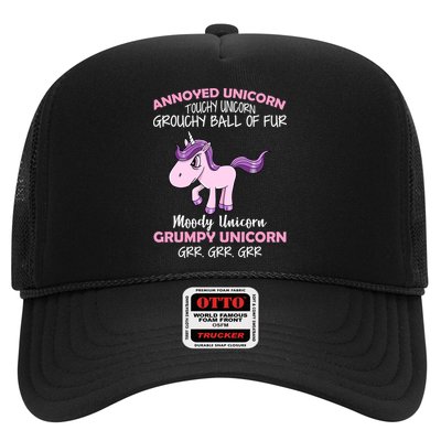 Annoyed Unicorn Funny Trucker Hat