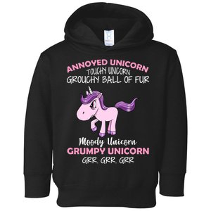 Annoyed Unicorn Funny Toddler Hoodie