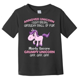 Annoyed Unicorn Funny Toddler T-Shirt