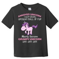 Annoyed Unicorn Funny Toddler T-Shirt