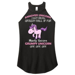 Annoyed Unicorn Funny Women's Perfect Tri Rocker Tank