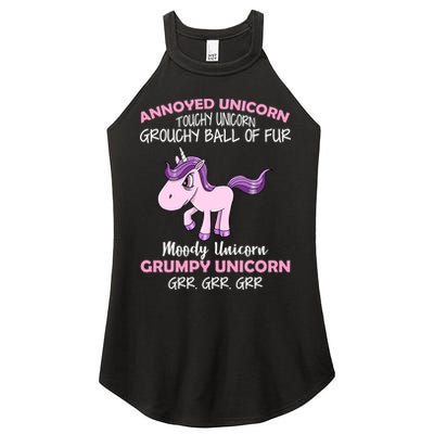 Annoyed Unicorn Funny Women's Perfect Tri Rocker Tank