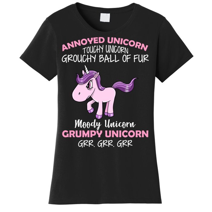 Annoyed Unicorn Funny Women's T-Shirt