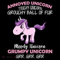 Annoyed Unicorn Funny Zip Tote Bag