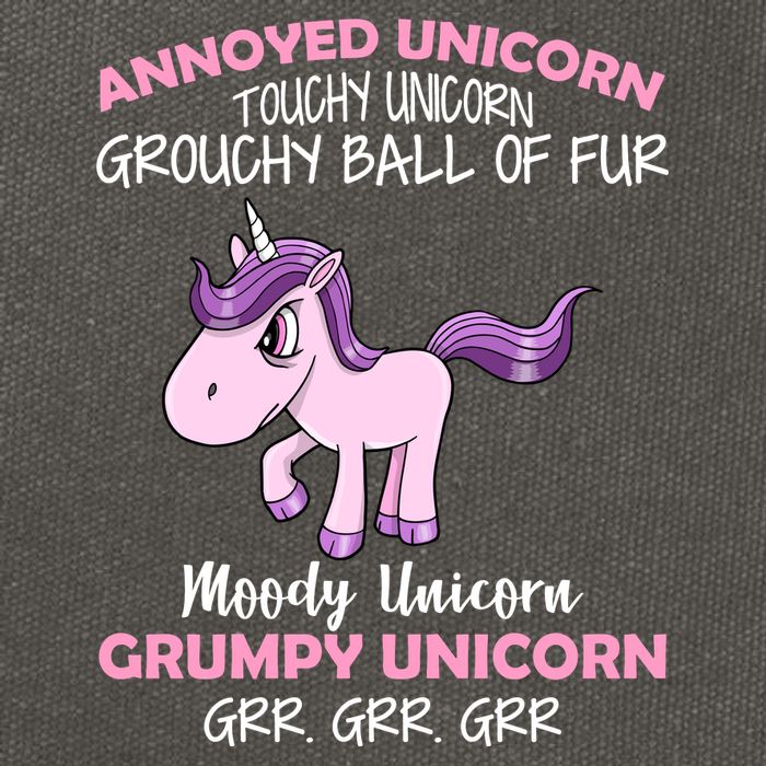 Annoyed Unicorn Funny Cotton Canvas Backpack