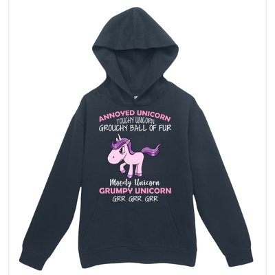 Annoyed Unicorn Funny Urban Pullover Hoodie