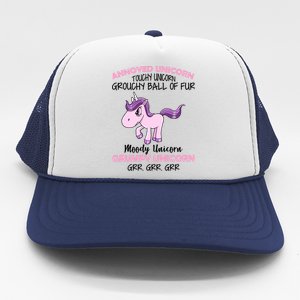 Annoyed Unicorn Funny Trucker Hat