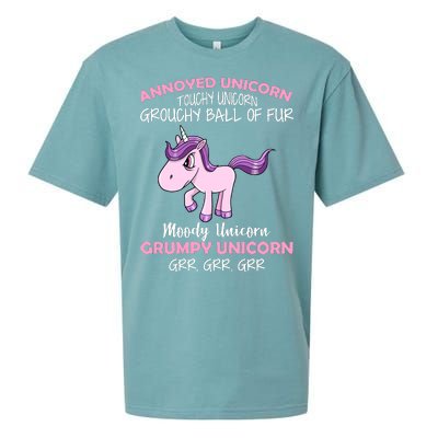 Annoyed Unicorn Funny Sueded Cloud Jersey T-Shirt