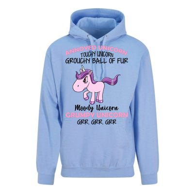 Annoyed Unicorn Funny Unisex Surf Hoodie