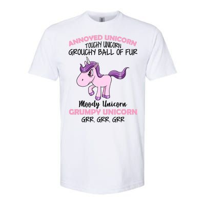 Annoyed Unicorn Funny Softstyle® CVC T-Shirt