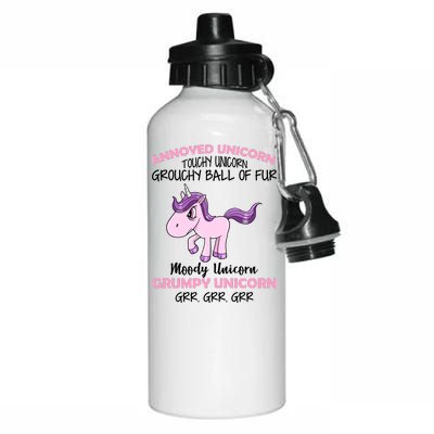 Annoyed Unicorn Funny Aluminum Water Bottle 