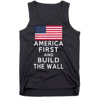 America Number One Again And Build A Wall Tank Top