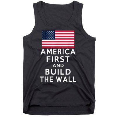 America Number One Again And Build A Wall Tank Top