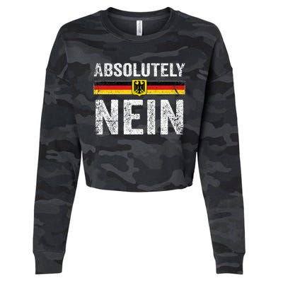 Absolutely Nein Oktoberfest German Flag Cropped Pullover Crew