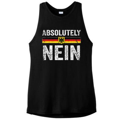 Absolutely Nein Oktoberfest German Flag Ladies PosiCharge Tri-Blend Wicking Tank