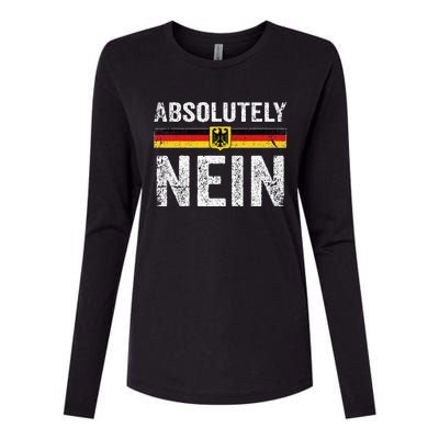 Absolutely Nein Oktoberfest German Flag Womens Cotton Relaxed Long Sleeve T-Shirt