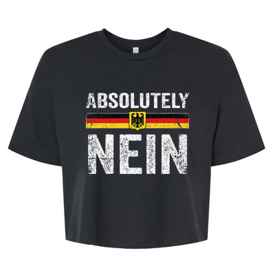 Absolutely Nein Oktoberfest German Flag Bella+Canvas Jersey Crop Tee