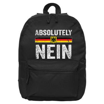 Absolutely Nein Oktoberfest German Flag 16 in Basic Backpack