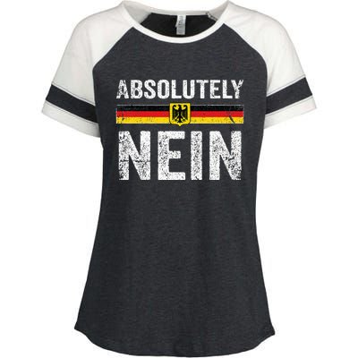 Absolutely Nein Oktoberfest German Flag Enza Ladies Jersey Colorblock Tee