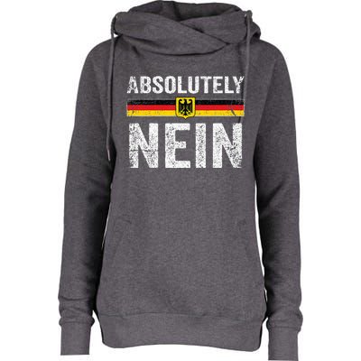 Absolutely Nein Oktoberfest German Flag Womens Funnel Neck Pullover Hood