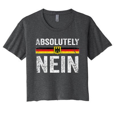 Absolutely Nein Oktoberfest German Flag Women's Crop Top Tee