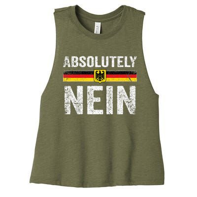 Absolutely Nein Oktoberfest German Flag Women's Racerback Cropped Tank