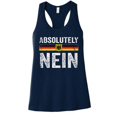 Absolutely Nein Oktoberfest German Flag Women's Racerback Tank