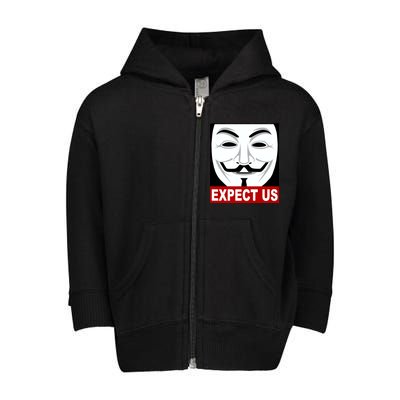 Anonymous Expect Us Internet Toddler Zip Fleece Hoodie